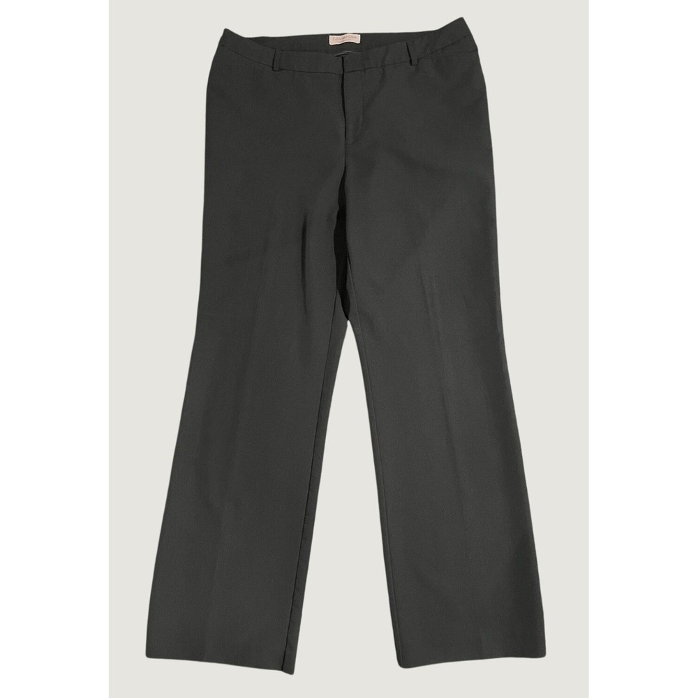 Coldwater Creek Women Black Straight Leg Dress Pants Size 14 Professional Office